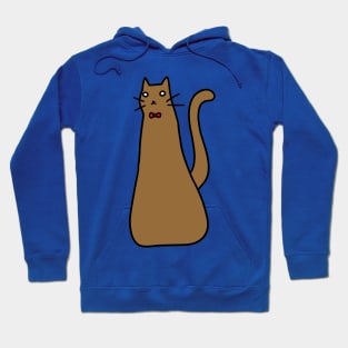 Long Brown Cat Hoodie